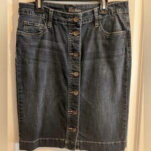 Women’s denim skirt, Size 2, worn a handful of times and like new.